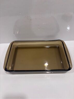 Vintage Pyrex visions Amber v-232 glass baking dish Corning USA